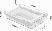 Organizator retractabil pentru ouă Lrocotanc pentru frigider, cu șină glisantă și mâner, cutie extensibilă de depozitare a ouălor pentru frigider, congelator și bucătărie 2