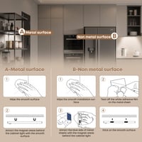 LROLTEF LED svetlo do skrinky so snímačom pohybu – 21 cm, 1500 mAh, nastaviteľná teplota svetla 3000K-6500K a jas, nabíjateľné, magnetické, do kuchyne a na schodisko 6