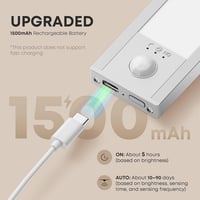 LROLTEF LED szekrénylámpa mozgásérzékelővel 21cm újratölthető dimmer - 6500K 21CM*2 6