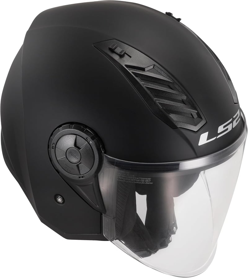 LS2 OF616 Airflow II Matt Fekete Motoros Sisak 3XL
