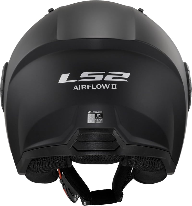 LS2 OF616 Airflow II Matt Fekete Motoros Sisak 3XL