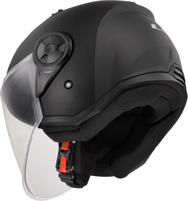 LS2 OF616 Airflow II Matt Fekete Motoros Sisak 3XL