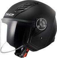 LS2 OF616 Airflow II Matt Fekete Motoros Sisak 3XL 1