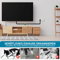 Canal de cablu autoadeziv pentru pardoseală LSGCQ – Semirotund, flexibil, organizator și mască pentru cabluri, negru, 7 mm x 14 mm x 3 m 4