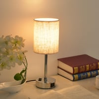 LSWZZ Set od 2 noćne svjetiljke na dodir s funkcijom prigušivanja i USB A+C punjenjem - Stolna lampa s podesivom svjetlinom za spavaću sobu 6