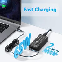 LTBSTOYE 65W/45W USB-C Laptop Töltő - Lenovo, HP, Dell, Asus, Acer, Samsung Kompatibilis - Gyorstöltés PD Technológiával - Fekete 6