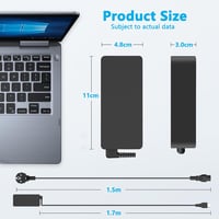 LTBSTOYE 65W/45W USB-C Laptop Töltő - Lenovo, HP, Dell, Asus, Acer, Samsung Kompatibilis - Gyorstöltés PD Technológiával - Fekete 2
