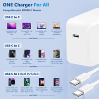 LTBSTOYE 65W GaN USB-C Gyorstöltő Adapter MacBook, iPad, iPhone 16, Samsung Galaxy Készülékekhez - Kompakt Hordozható Töltő 1,8m Kábellel 4