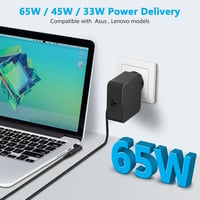 LTBSTOYE 65W Univerzális Laptop Töltő 5 Csatlakozóval - Asus Vivobook/Zenbook, Lenovo IdeaPad/Yoga Kompatibilis - Gyorstöltés, Túlfeszültség 4