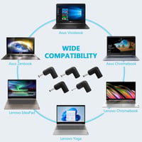 LTBSTOYE 65W Univerzális Laptop Töltő 5 Csatlakozóval - Asus Vivobook/Zenbook, Lenovo IdeaPad/Yoga Kompatibilis - Gyorstöltés, Túlfeszültség 5