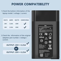 LTBSTOYE 65W USB-C Laptop Töltő HP Spectre X360, Envy, EliteBook, Chromebook Készülékekhez - Vékony Kialakítás, 6 Láb Hosszú Fonott Kábel, F 3
