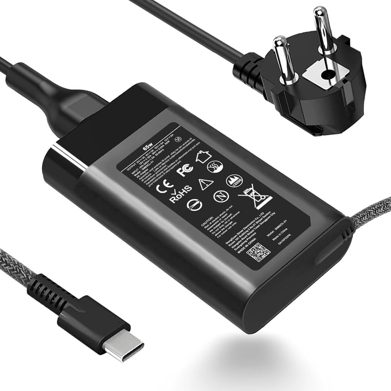 LTBSTOYE 65W USB-C Laptop Töltő HP Spectre X360, Envy, EliteBook, Chromebook Készülékekhez - Vékony Kialakítás, 6 Láb Hosszú Fonott Kábel, F