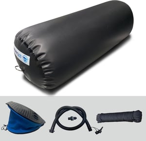 LTCANOPY napuhujući brodski bokobran 30x76 cm, s užetom od 10 m - crni