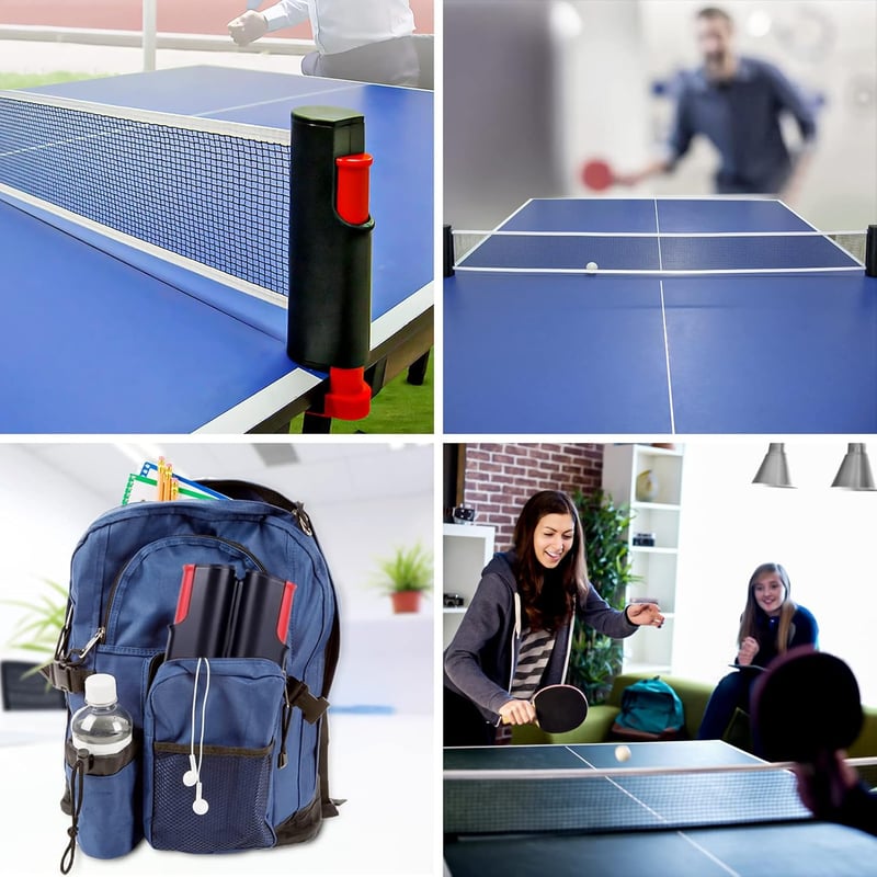 LTHERMELK Összecsukható Ping Pong Háló - Hordozható Asztalitenisz Háló Univerzális Asztalokhoz