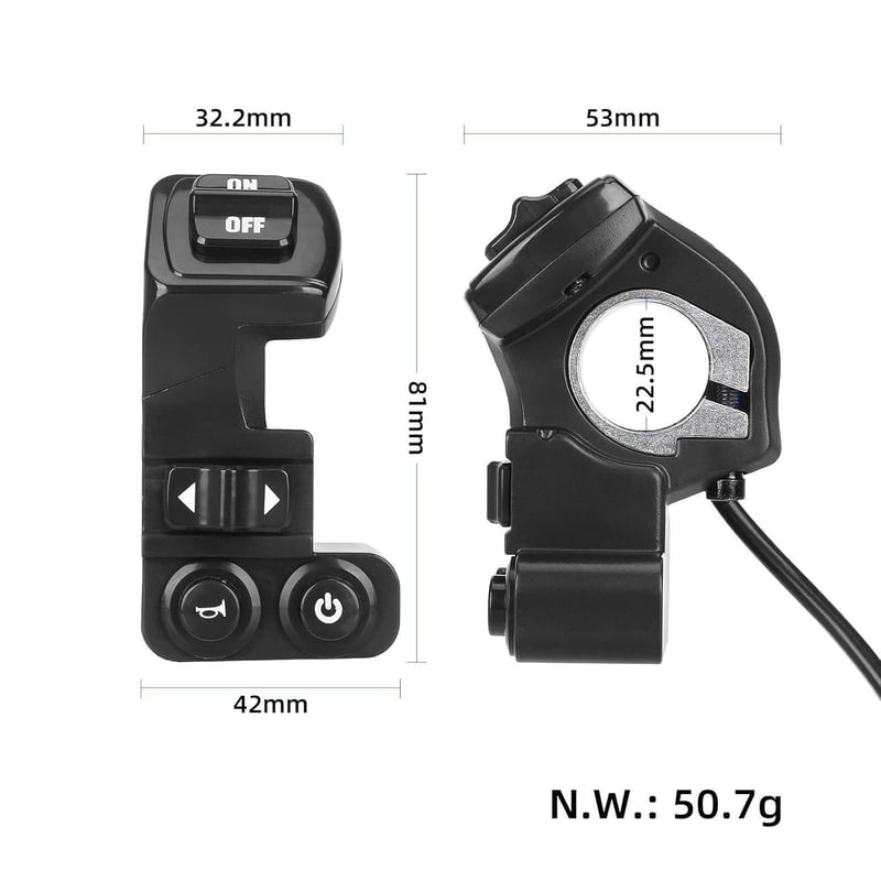 LTSKY Quad Switch 6 Pin Plug Kukirin G2Pro/G2Max kormánykapcsoló vízálló