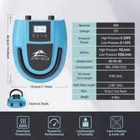 LUBAKED Elektromos SUP Pumpa 20 PSI - Kétfokozatú Automata Kompresszor LCD Kijelzővel, 12V-os, 7 Fúvókával Paddleboardhoz, Csónakhoz, Matrac 5