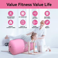 LUBAKED Felfújható levegős henger torna jóga és fitness gyakorlatokhoz légpumpával edzőszőnyeggel 2
