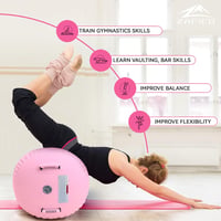 LUBAKED Felfújható levegős henger torna jóga és fitness gyakorlatokhoz légpumpával edzőszőnyeggel 3