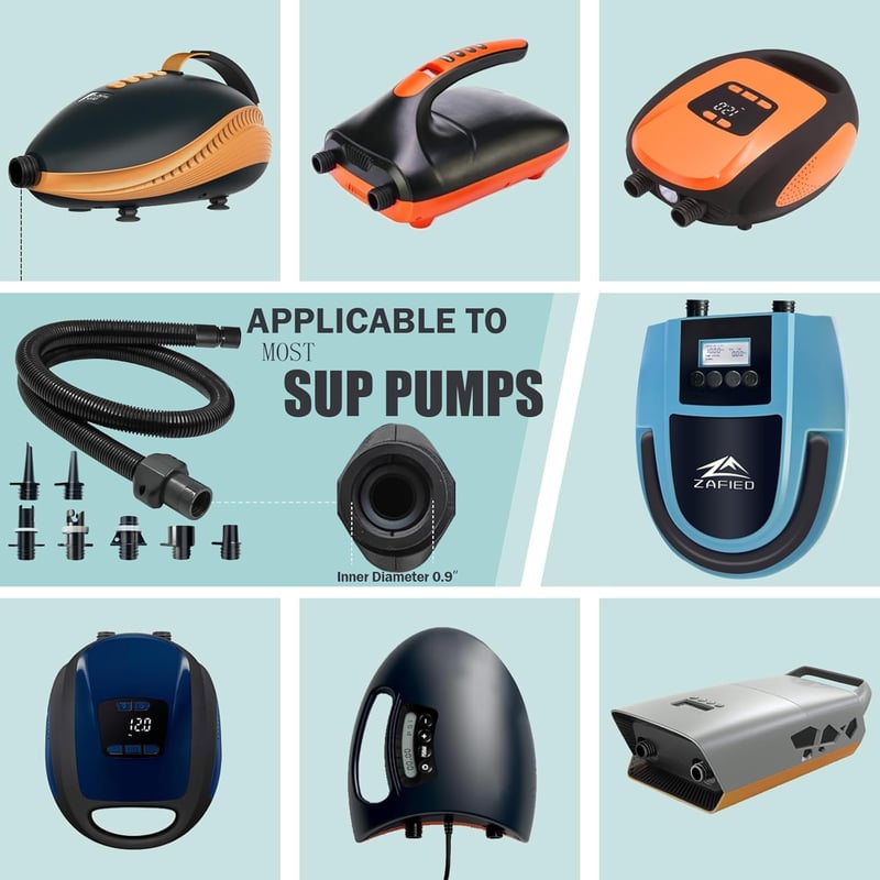 LUBAKED SUP Pumpa Adapter Készlet 7 Szelep Fúvóka Elektromos Felfújható Deszkához