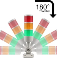 LUBAN Ipari Jelzőfény CNC Gépekhez - Piros LED Figyelmeztető Lámpa Szirénával, Forgatható Talppal, 110-220V, IP54 Védettség, Folyamatos/Vill 7