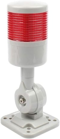 LUBAN Ipari Jelzőfény CNC Gépekhez - Piros LED Figyelmeztető Lámpa Szirénával, Forgatható Talppal, 110-220V, IP54 Védettség, Folyamatos/Vill 1