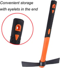 LUBAN Kétfejű Kerti Kapa Baltával, 38,5 cm Ergonomikus Csúszásmentes Üvegszálas Nyéllel, Kertészkedéshez, Vadászathoz és Kempingezéshez 5