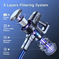 Lubluelu Akkumulátoros Porszívó 50 Perc Üzemidő, 120000 Rpm Szívóerő, Állványos Vezeték Nélküli Porszívó 5
