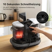 Lubluelu Tepovač 1400 W 20 kPa s ohrevom vody za 10 sekúnd, účinný čistič na textil 2