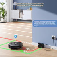 Lubluelu L20 Robot Porszívó Felmosó Funkcióval, 5500Pa Szívóerő, LiDAR Lézer Navigáció, 30 Tiltott Zóna, WiFi/App/Alexa, Kisállat Szőr, Kemény Padló, Szőnyeg 7
