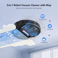 Lubluelu L20 Robot Porszívó Felmosó Funkcióval, 5500Pa Szívóerő, LiDAR Lézer Navigáció, 30 Tiltott Zóna, WiFi/App/Alexa, Kisállat Szőr, Kemény Padló, Szőnyeg 6