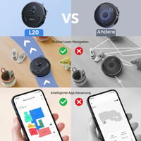 Lubluelu L20 Robot Porszívó Felmosó Funkcióval, 5500Pa Szívóerő, LiDAR Lézer Navigáció, 30 Tiltott Zóna, WiFi/App/Alexa, Kisállat Szőr, Kemény Padló, Szőnyeg 10