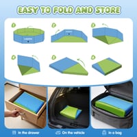 Lubolee bazén pre veľké psy – skladacia vaňa a bazénik pre psov s protišmykovým povrchom, zo zosilneného PVC materiálu, 120x30 cm 5