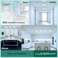 LUCERNA Négyzet Alakú LED Mennyezeti Lámpa, 6W, Hideg Fehér Fény 6500K, 620 Lumen, Modern Stílusú Műanyag Plafon Világítás, 6 db Csomag 5