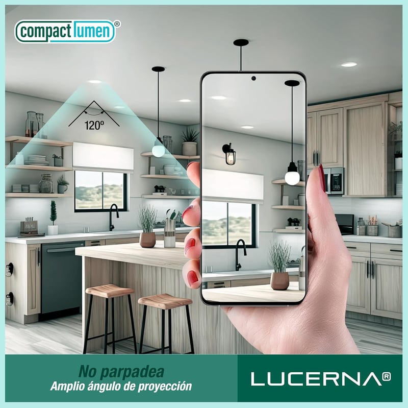 LUCERNA Süllyeszthető LED Mennyezeti Lámpa 12W - Hideg Fehér 6500K Kerek Spotlámpa - 1350 Lumen - 140-150mm Beépíthető Downlight - 6 darabos