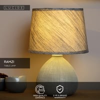 Stolná lampa Lucide RAMZI – Sivá – Ø 18 cm – Pätica E14 – Teplé biele svetlo – Nočná lampa 3