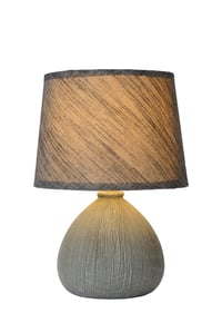 Stolná lampa Lucide RAMZI – Sivá – Ø 18 cm – Pätica E14 – Teplé biele svetlo – Nočná lampa 1