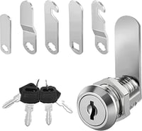 luckaide levélszekrényzár 16 mm, 5 különböző zárlemezzel, bútorajtóhoz 1