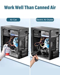 Suflantă Electrică cu Aer LUCKEA pentru Curățarea PC-ului – Air Duster cu 3 Viteze, Acumulator de 6000 mAh, Lumină LED, Dispozitiv de Curățare cu Aer pentru Tastatură și Laptop 6