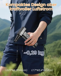Elektrický fúkač LUCKEA W18, 200 000 ot./min – 4-rýchlostný mini čistič na PC s LED svetlom, na čistenie klávesnice a elektroniky, čierny 7