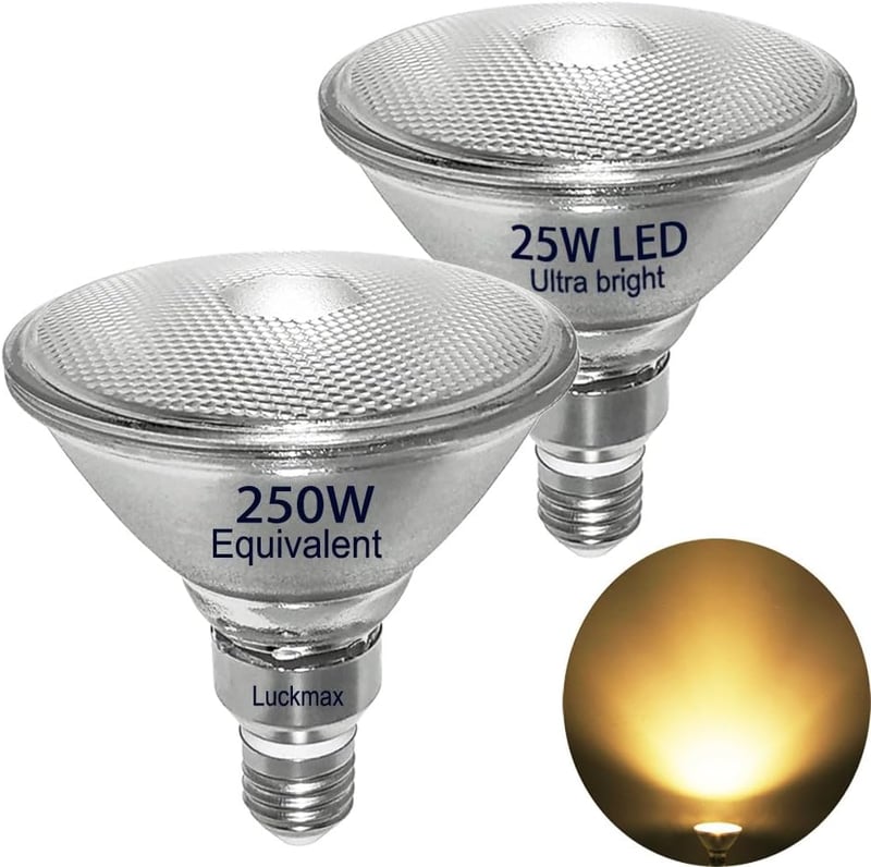 Luckmax 15W E27 PAR38 LED Meleg Fehér Vízálló Reflektor Lámpa 2db