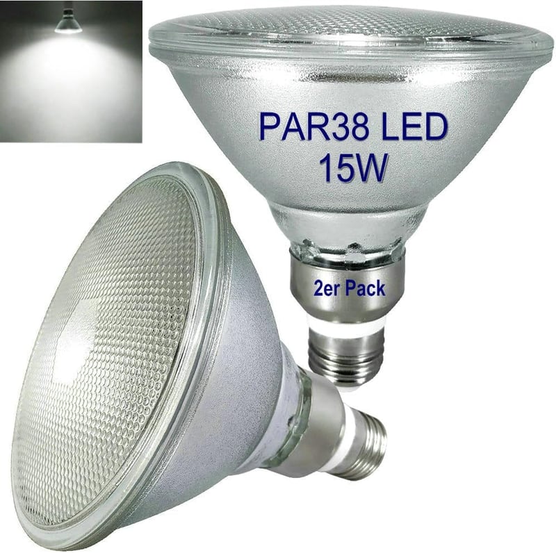 Luckmax E27 PAR38 LED 15W 6000K hideg fehér kültéri reflektor lámpa