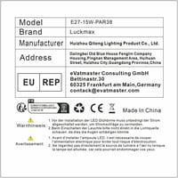 Luckmax E27 PAR38 LED 15W 6000K hideg fehér kültéri reflektor lámpa 9