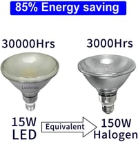 Luckmax 15W E27 PAR38 LED Meleg Fehér Vízálló Reflektor Lámpa 2db 4