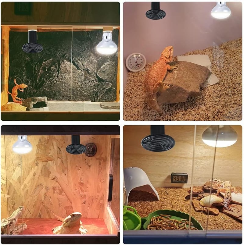LUCKY HERP 2db 75W Kerámia Hőlámpa Terrárium E27 Hüllők Teknős Szakállas Agáma Fűtés Melegítő Lámpa
