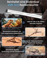 LUCKY HERP T5 UVB 39W Terrarium Lámpa Teknős Sügér Kígyó Hüllő UV Fény 6