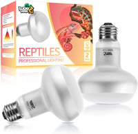 LUCKY HERP Terrárium Melegítő Lámpa 100W UVA Fénnyel, 2 Darabos Csomag Hüllőknek, Teknősöknek, Szakállas Agámáknak 1