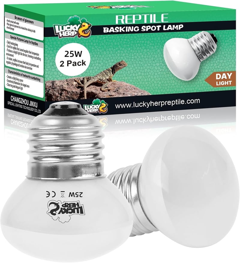 LUCKY HERP Terrárium Melegítő Lámpa 25W E27 Hüllő Fűtés, 2 Darabos Csomag Teknős Kaméleon Gyík Számára