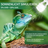 Lampă terariu LUCKY HERP UVB, UVA UVB 5.0, E27 compactă 13W, lumină albă, pentru agame cu barbă, țestoase, șerpi, șopârle, reptile 5