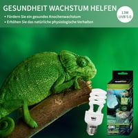 Lampă terariu LUCKY HERP UVB, UVA UVB 5.0, E27 compactă 13W, lumină albă, pentru agame cu barbă, țestoase, șerpi, șopârle, reptile 6