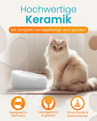 Lucky-Kitty kerámia ivófontána macskáknak fehér - White 4